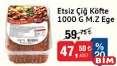 M.Z EGE ETSİZ ÇİĞ KÖFTE 1000 G fiyat ve kampanya bilgisi